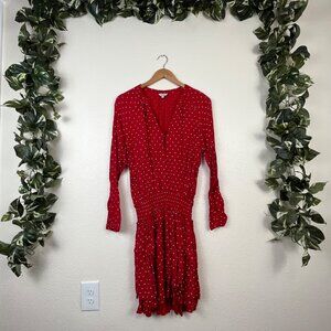 Rails Mini Dot Long Sleeve Jasmine Dress Scarlett And White Women’s Size M